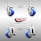 Service Caster 3 Inch 316SS Blue Polyurethane Swivel 12mm Threaded Stem Caster Brake, 2PK SS316TS20S314-PPUB-BLUE-M1215-2-TLB2 - alternate 2